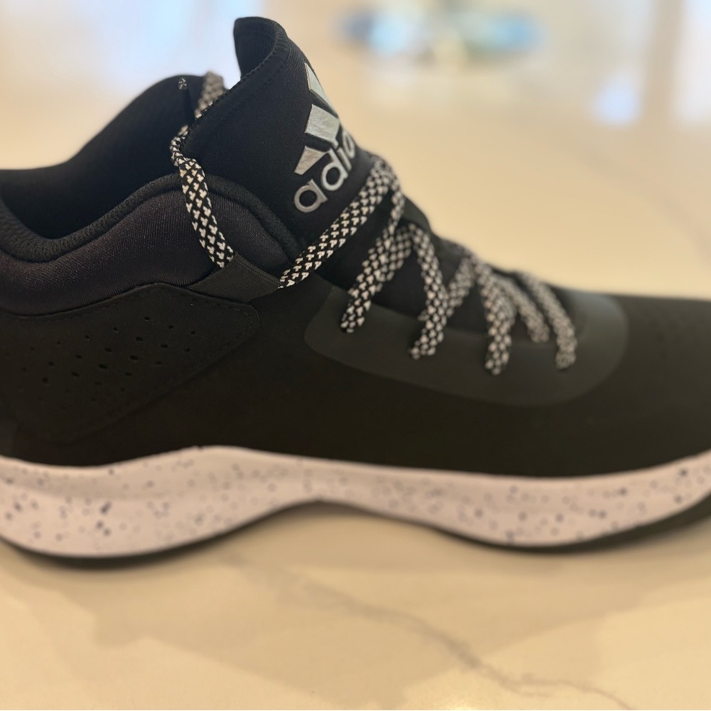Boys Adidas Black and White Athletic Sneakers - Picture 7 of 10